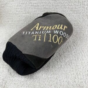 Armour Titanium Woods Ti 100 Golf Club Headcover Black Grey Knit Sock